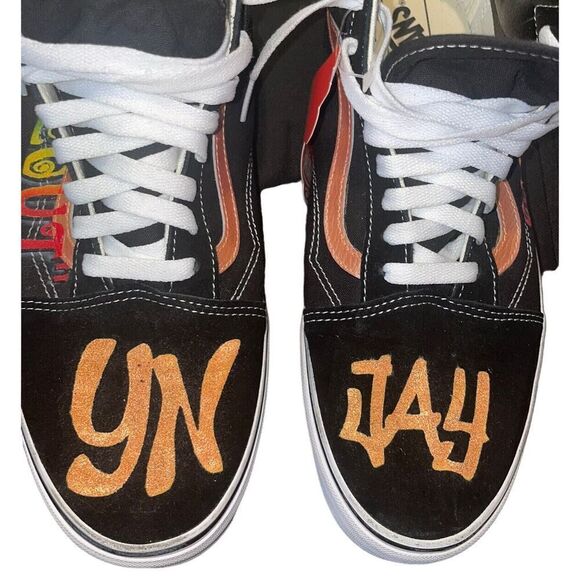 Vans Mens 14 Custom YN Jay Coochie Chronicle Sneakers Off the Wall 507698 New - Picture 2 of 7